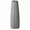 Grey Striped Decorative Round Table Centerpiece Flower Vase Display Modern Home Decor Accent Stylish Elegant Ornamental Accessory Floral Arrangement Holder Living Room Dining Room Kitchen Decoration